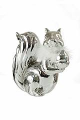 ΚΕΡΑΜΙΚΟΣ ΣΚΙΟΥΡΟΣ ΑΣΗΜΙ ΜΕ ΠΟΥΠΟΥΛΟ ΛΕΥΚΟ 16,5Χ16Χ8ΕΚ