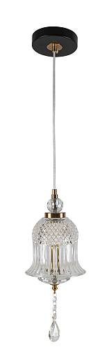 PDC 723-1 TR ΓΥΑΛΙΝΗ ΚΑΜΠΑΝΑ LED-5W  ΜΕ ΔΙΑΚΟΣΜΗΤΙΚΟ ΚΡΥΣΤΑΛΛΟ