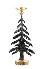 ΧΡΙΣΤΟΥΓΕΝΝΙΑΤΙΚΟ ΔΕΝΤΡΟ ΜΕΤΑΛΛΙΚΟ ΚΗΡΟΠΗΓΙΟ ΜΑΥΡΟ ΧΡΥΣΟ 25Χ13Χ52ΕΚ