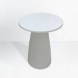 TOLEDO SIDE TABLE ΛΕΥΚΟ ΜΕ PATTERN 40x40x51cm