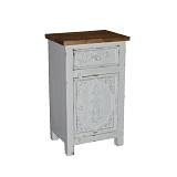 SYROS ΚΟΜΟΔΙΝΟ 1ΠΟΡΤΑ 1ΣΥΡΤΑΡΙ ΛΕΥΚΟ ΦΥΣΙΚΟ 42x32x70cm