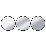 ΜΕΤΑΛΛΙΚΟΣ ΚΑΘΡΕΦΤΗΣ ΤΟΙΧΟΥ ΜΑΥΡΟ ΟΡΙΖΟΝΤΙΟΣ/ΚΥΚΛΟΙ (ΣΥΝΘΕΣΗ X3) - 105x2.5x35cm 2/KIB