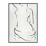 FIGURA ΠΙΝΑΚΑΣ ΔΙΑΚΟΣΜΗΣΗΣ 60x90x5cm ΚΑΜΒΑΣ ΛΕΥΚΟ ΜΑΥΡΟ ΞΥΛΟ