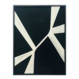 GENTLE WHISPERS ΠΙΝΑΚΑΣ ΔΙΑΚΟΣΜΗΣΗΣ 60x80x3cm ΞΥΛΟ ΜΑΥΡΟ ΛΕΥΚΟ ΝΗΜΑ ΜΑΥΡΟ