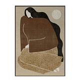 AMIT B ΠΙΝΑΚΑΣ ΔΙΑΚΟΣΜΗΤΙΚΟΣ ΜΕ ΚΟΡΝΙΖΑ 80x120x4.3cm ΚΑΜΒΑΣ ΜΠΕΖ ΚΑΦΕ ΜΑΥΡΟ PS