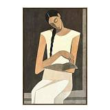 SERENITY A ΠΙΝΑΚΑΣ ΔΙΑΚΟΣΜΗΤΙΚΟΣ ΜΕ ΚΟΡΝΙΖΑ 80x120x4cm ΚΑΜΒΑΣ ΜΠΕΖ ΚΑΦΕ PP