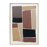 FRACTAL A ΠΙΝΑΚΑΣ ΔΙΑΚΟΣΜΗΤΙΚΟΣ ΜΕ ΚΟΡΝΙΖΑ 82.6x4.3x122.6cm ΚΑΜΒΑΣ ΜΠΕΖ ΚΑΦΕ ΜΑΥΡΟ PS