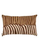Μαξιλάρι πλεκτό καφέ/μπεζ ρίγες 30x50cm