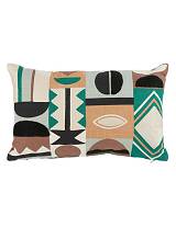 Μαξιλάρι πράσινο χρωμ.γεωμετρικά σχήμ.40x40cm