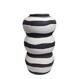 ΒΑΖΟ ΤΣΙΜΕΝΤΕΝΙΟ ΑΣΠΡΟΜΑΥΡΟ ΚΑΜΠΥΛΩΤΟ ΡΙΓΕ - 20x21x38.5cm 2/2ΚΙΒ