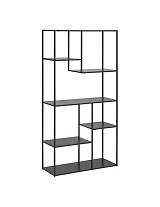 Ραφιέρα μεταλλική μαύρη 5ράφια  90 x 35 x 180 cm