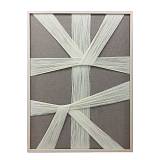 MADE OF ART ΠΙΝΑΚΑΣ ΔΙΑΚΟΣΜΗΣΗΣ 60x80x3cm ΞΥΛΟ ΓΚΡΙ ΛΕΥΚΟ ΝΗΜΑ ΛΕΥΚΟ