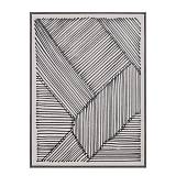 STAY TRUE ΠΙΝΑΚΑΣ ΔΙΑΚΟΣΜΗΣΗΣ 60x80x4cm ΔΕΡΜΑ ΛΕΥΚΟ ΜΑΥΡΟ ΞΥΛΟ ΜΑΥΡΟ