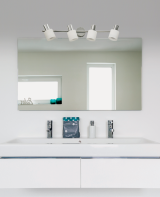 Επιτοίχιο σποτ από μέταλλο σε χρώμιο απόχρωση 4XE14 D:62cm (9079-4Φ-Χρώμιο)