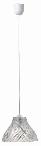 Φωτιστικό μονόφωτο γυαλί λευκό/ασημί Ε27 Φ24