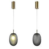 ΦΩΤΙΣΤΙΚΟ ΚΡΕΜΑΣΤΟ ΓΥΑΛΙ 1XE27 Max 15w  150X230mm ΓΚΡΙ ARTE ILLUMINA CANDY