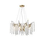 ΦΩΤΙΣΤΙΚΟ ΚΡΕΜΑΣΤΟ ΜΕΤΑΛΛΟ-ΔΙΑΦΑΝΕΣ ΓΥΑΛΙ 8ΦΩΤΟ 8XE27 Max 15w  720X740mm ARTE ILLUMINA DYNASTY