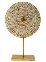 ΔΙΑΚΟΣΜΗΤΙΚΟ ΜΕΤΑΛΛΙΚΟΣ ΚΥΚΛΟΣ ΑΣΠΡΟΣ  ΧΡΥΣΟΣ ΜΕ ΒΑΣΗ.ΜΕΓΕΘΟΣ 30,5Χ12Χ49,5ΕΚ