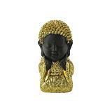 BABY BUDDHA ΔΙΑΚΟΣΜΗΤΙΚΟ ΒΟΥΔΑΣ 12x10x17cm POLYRESIN ΧΡΥΣΟ ΜΑΥΡΟ