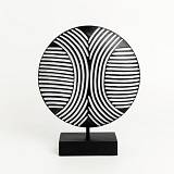 MOTI ΔΙΑΚΟΣΜΗΤΙΚΟ TOTEM 25x7x30cm POLYRESIN ΜΑΥΡΟ ΛΕΥΚΟ