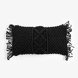 AL MANO ΔΙΑΚΟΣΜΗΤΙΚΟ ΜΑΞΙΛΑΡΙ 45x45x5cm ΒΑΜΒΑΚΙ ΜΑΥΡΟ POLYESTER