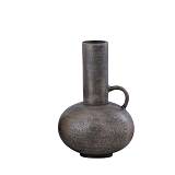 STEEL SHINE ΒΑΖΟ 18x18x27cm ΑΛΟΥΜΙΝΙΟ ΓΚΡΙ ΑΝΤΙΚΕ
