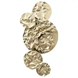 ΜΕΤΑΛΛΙΚΟ ΤΟΙΧΟΥ ΧΡΥΣΟ ΚΥΚΛΟΙ ΤΣΑΛΑΚΩΤΟ - 41.3x81.9x5.1cm 4/KIB