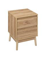 Κομοδίνο ABANA 2συρτ.φυσικό/MDF 40x40x56cm