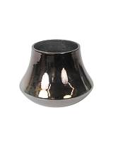 Βάζο γυάλ. γκρι Φ18 Η13,5cm