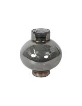 Βάζο γυάλ. Μπουλ γκρι Φ17 Η19,5cm